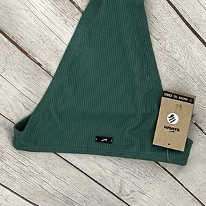 WAVE Green Ribbed Bikini Top